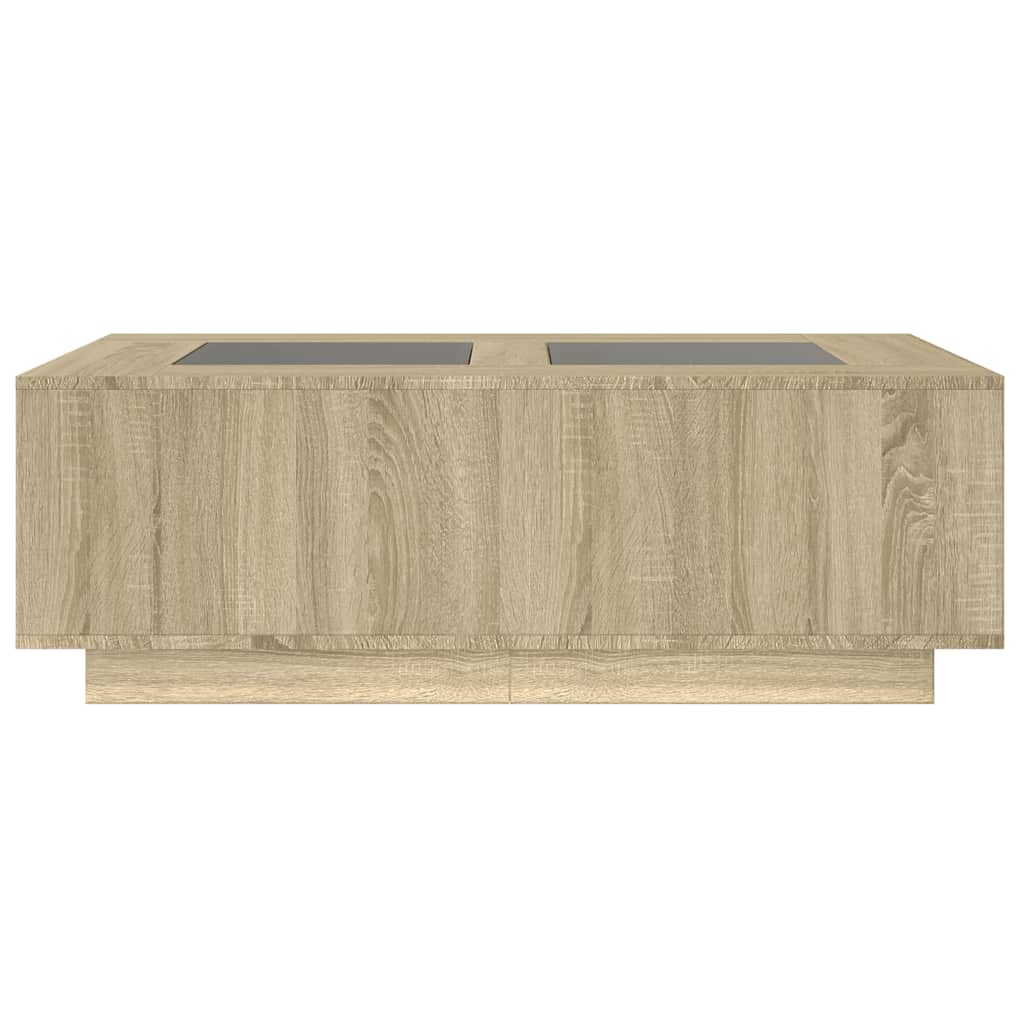 Coffee Table with Infinity LED Sonoma Oak 116x69x40 cm