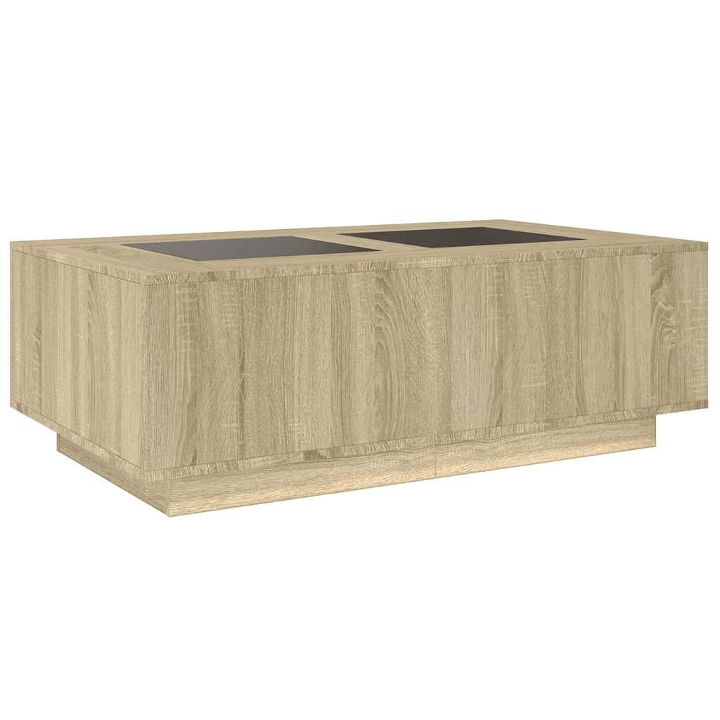 Coffee Table with Infinity LED Sonoma Oak 116x69x40 cm