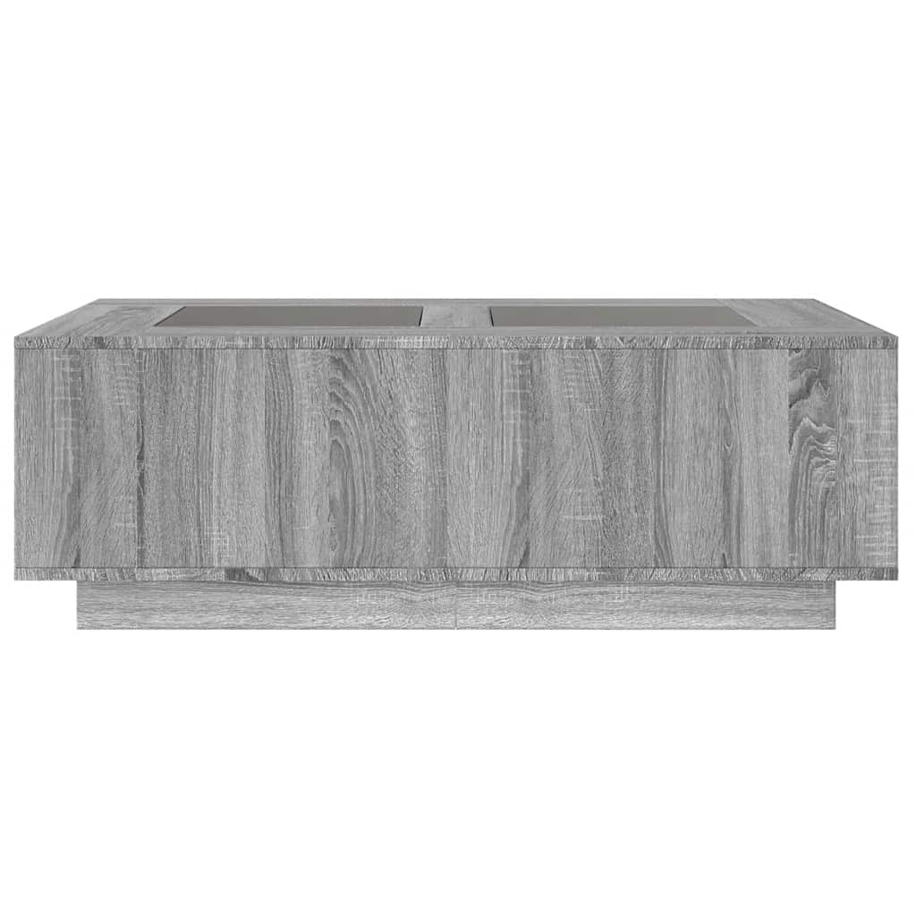 Coffee Table with Infinity LED Grey Sonoma 116x69x40 cm