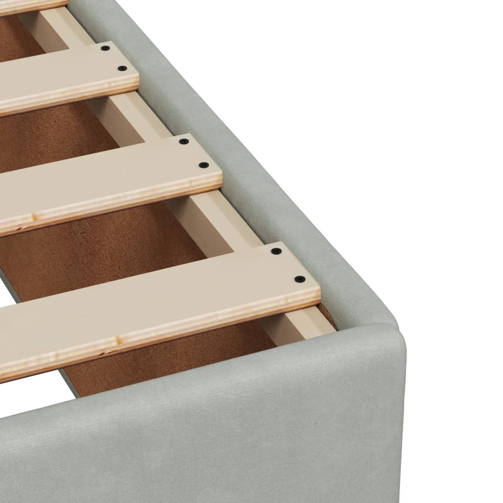 Box Spring Bed with Mattress Light Grey 80x200 cm Velvet