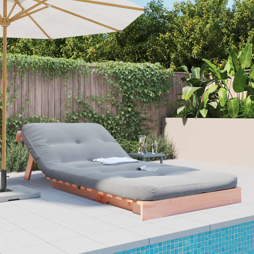 Solid Wood Douglas Futon Sofa Bed w/ Mattress - 80x206x11 cm
