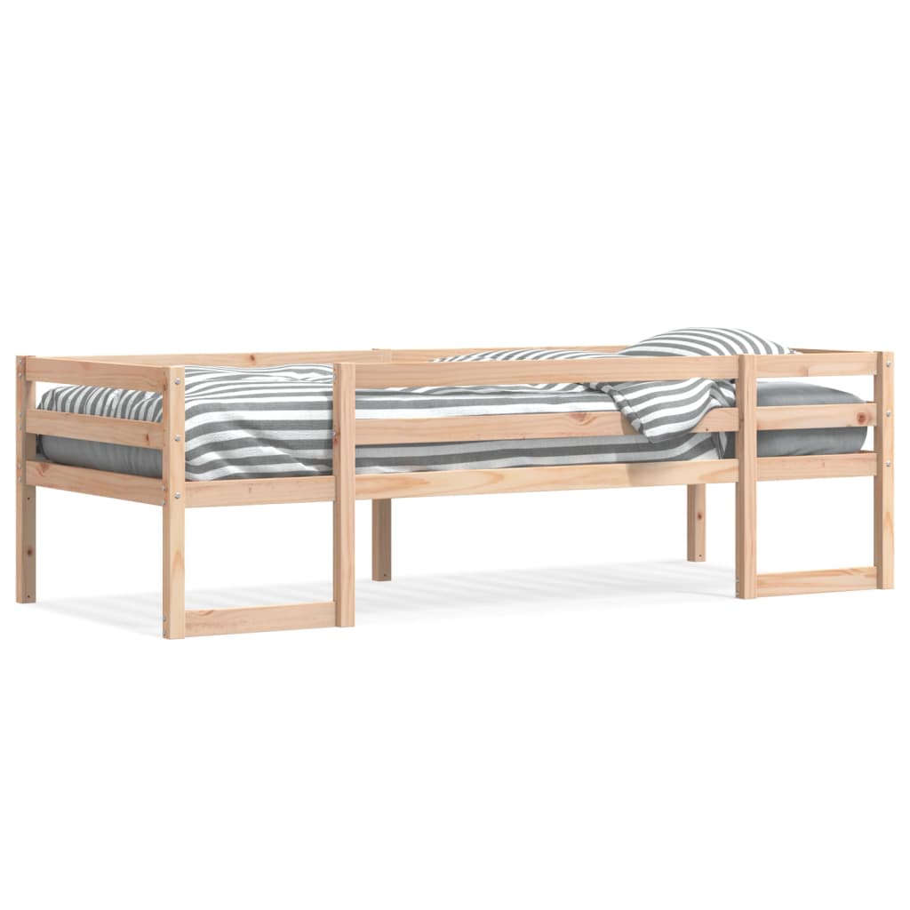 Solid Pine Kids' Bed Frame 75x190 cm - Small Single, No Mattress