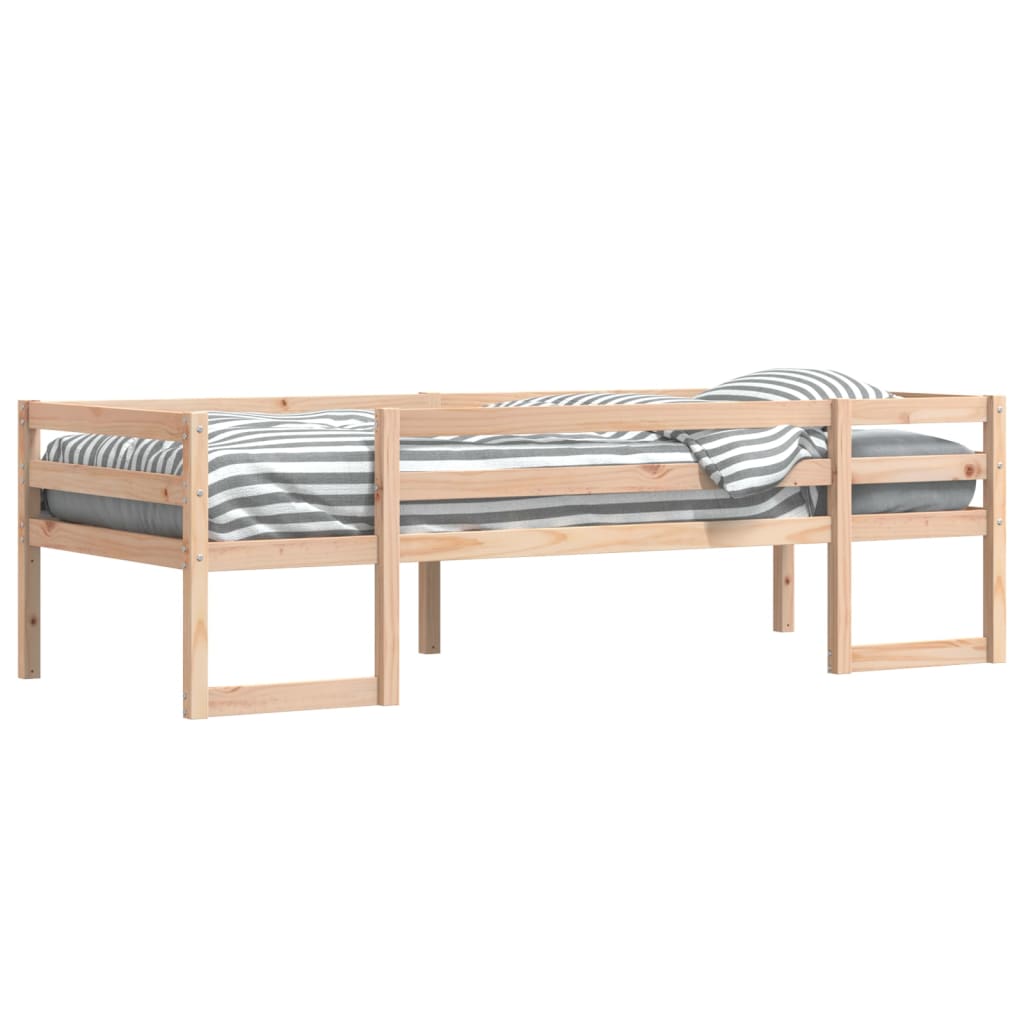 Solid Pine Kids' Bed Frame 75x190 cm - Small Single, No Mattress