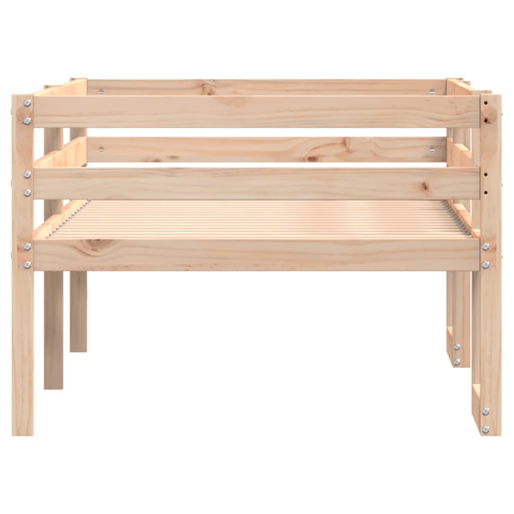 Solid Pine Kids' Bed Frame 75x190 cm - Small Single, No Mattress