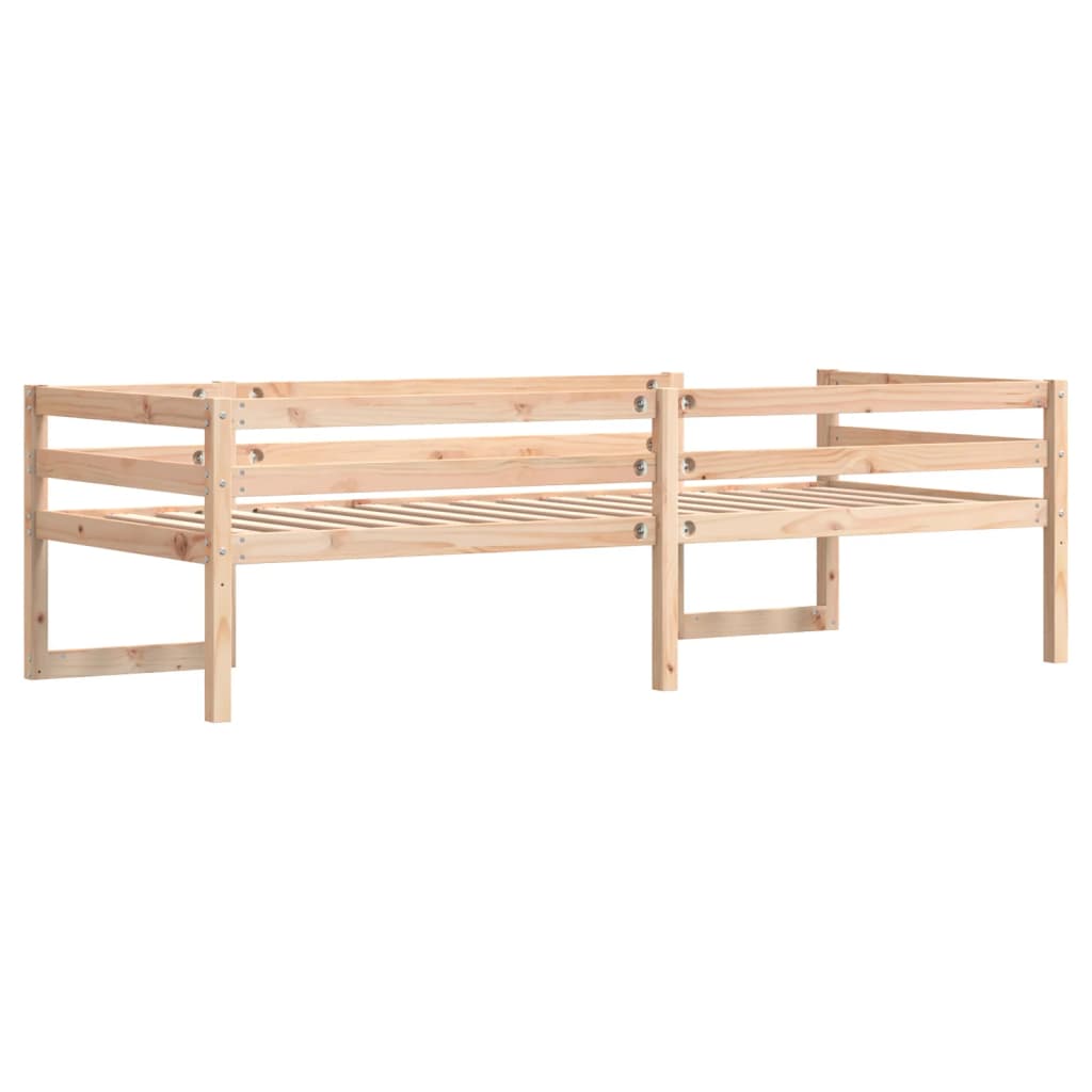 Solid Pine Kids' Bed Frame 75x190 cm - Small Single, No Mattress