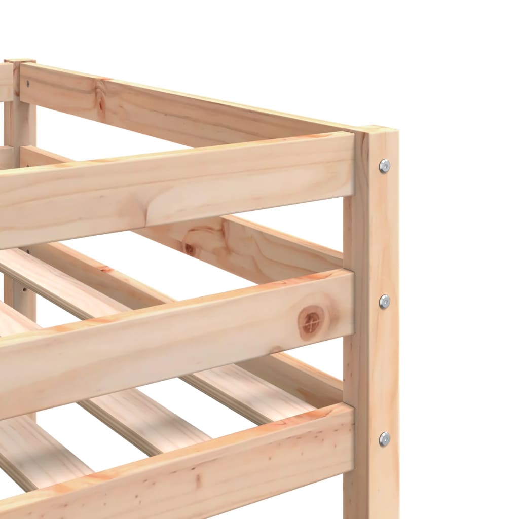 Solid Pine Kids' Bed Frame 75x190 cm - Small Single, No Mattress