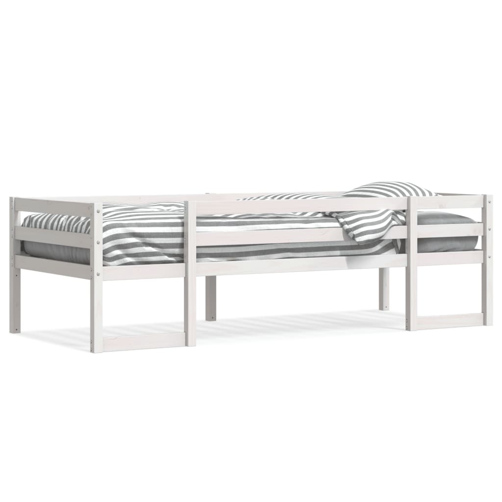 White Solid Pine Kids' Bed Frame 75x190 cm - Small Single