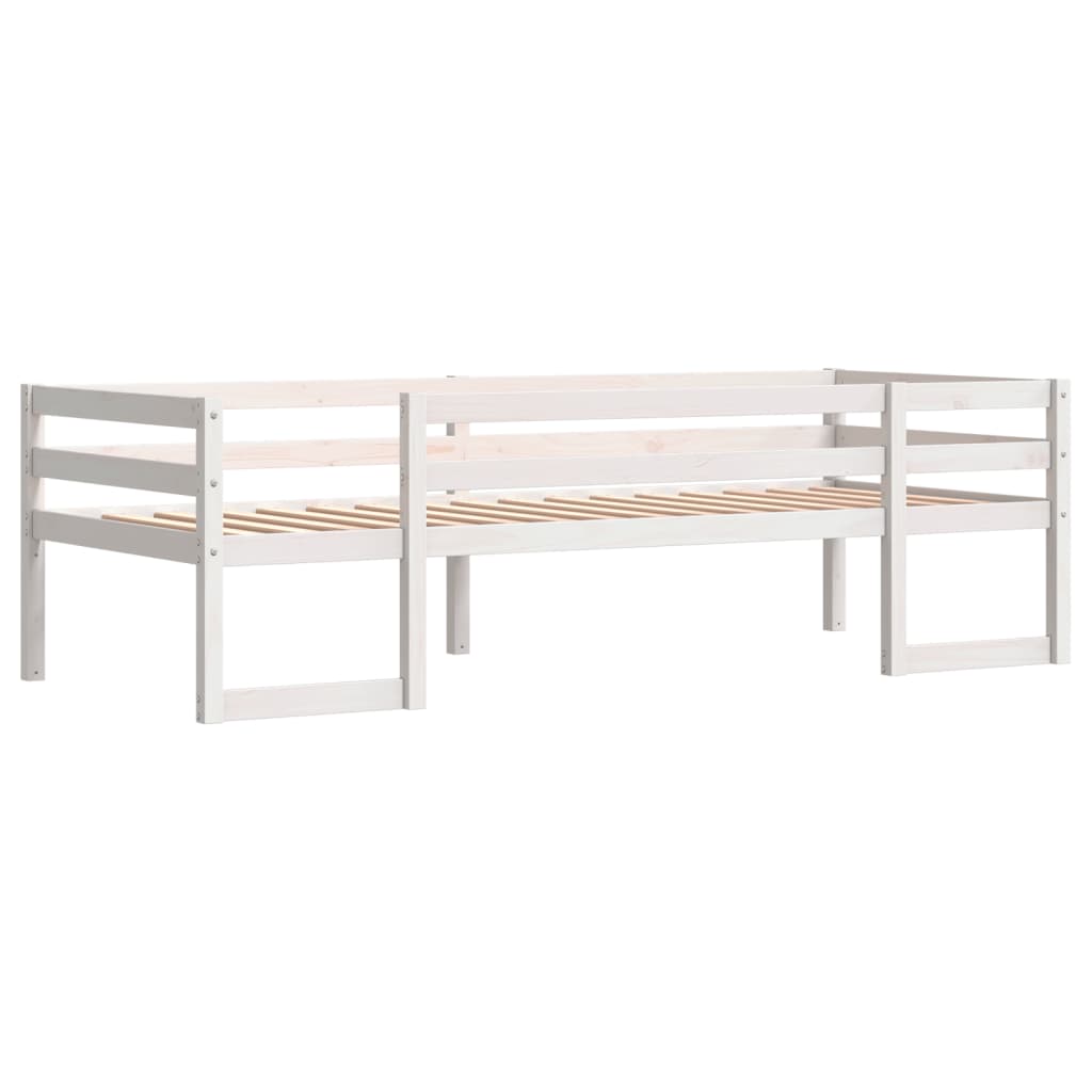 White Solid Pine Kids' Bed Frame 75x190 cm - Small Single