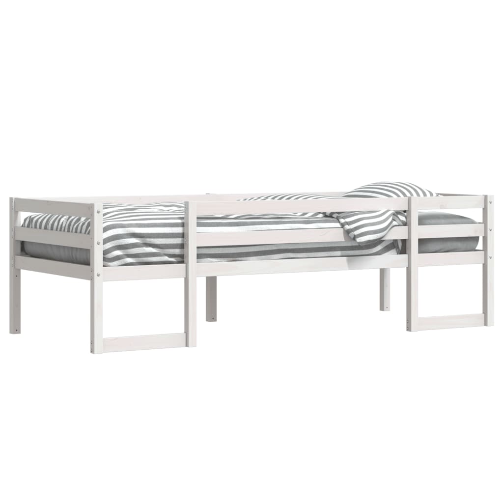 White Solid Pine Kids' Bed Frame 75x190 cm - Small Single