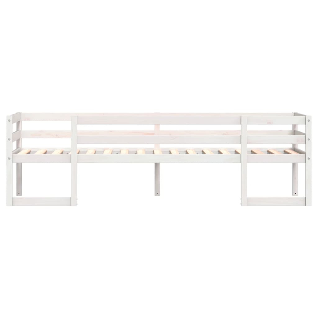 White Solid Pine Kids' Bed Frame 75x190 cm - Small Single