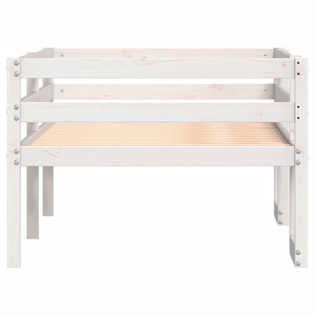 White Solid Pine Kids' Bed Frame 75x190 cm - Small Single