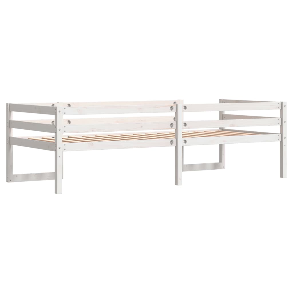 White Solid Pine Kids' Bed Frame 75x190 cm - Small Single