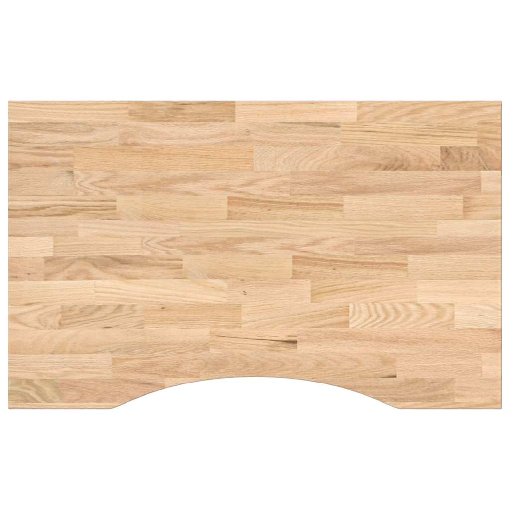 Solid Oak Desk Top 80x50x2.5 cm Rectangular Untreated Wood