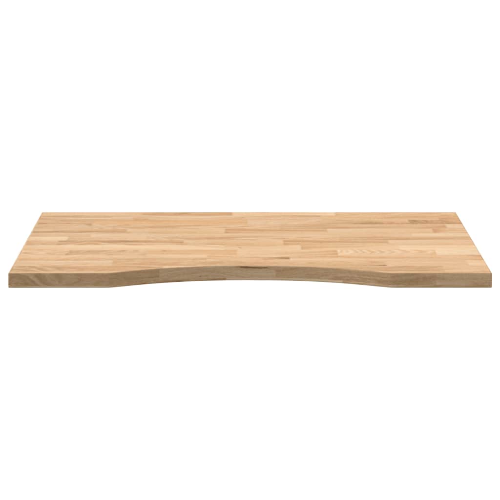 Solid Oak Desk Top 80x50x2.5 cm Rectangular Untreated Wood
