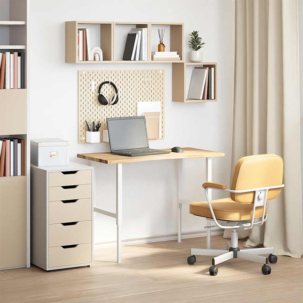 Solid Oak Rectangular Desktop 100x50x2.5 cm - Natural Finish