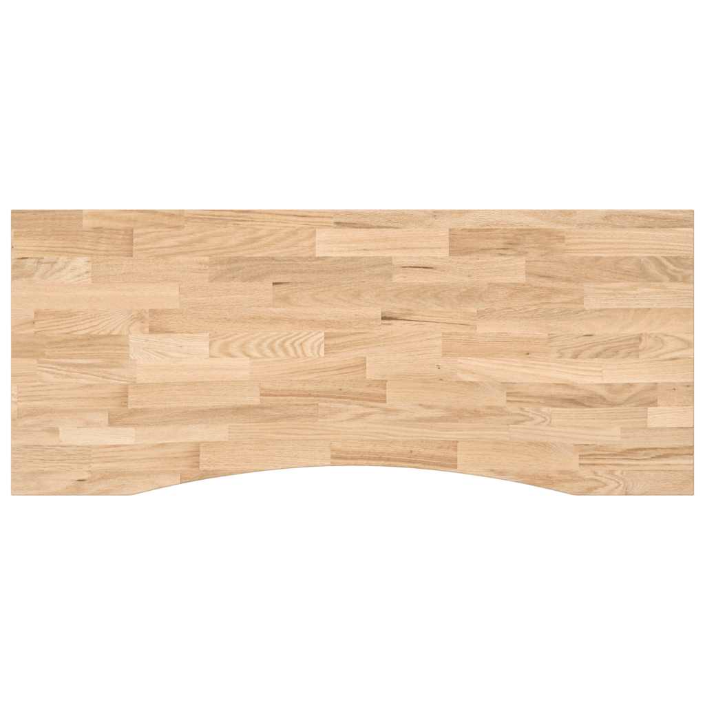 Solid Oak Rectangular Desktop 120x50x2.5 cm - Untreated Wood