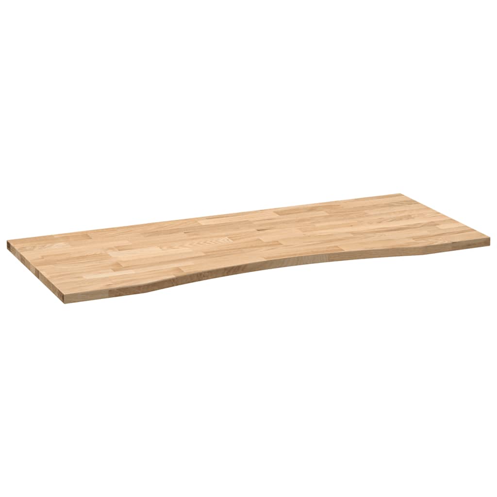 Solid Oak Rectangular Desktop 120x50x2.5 cm - Untreated Wood