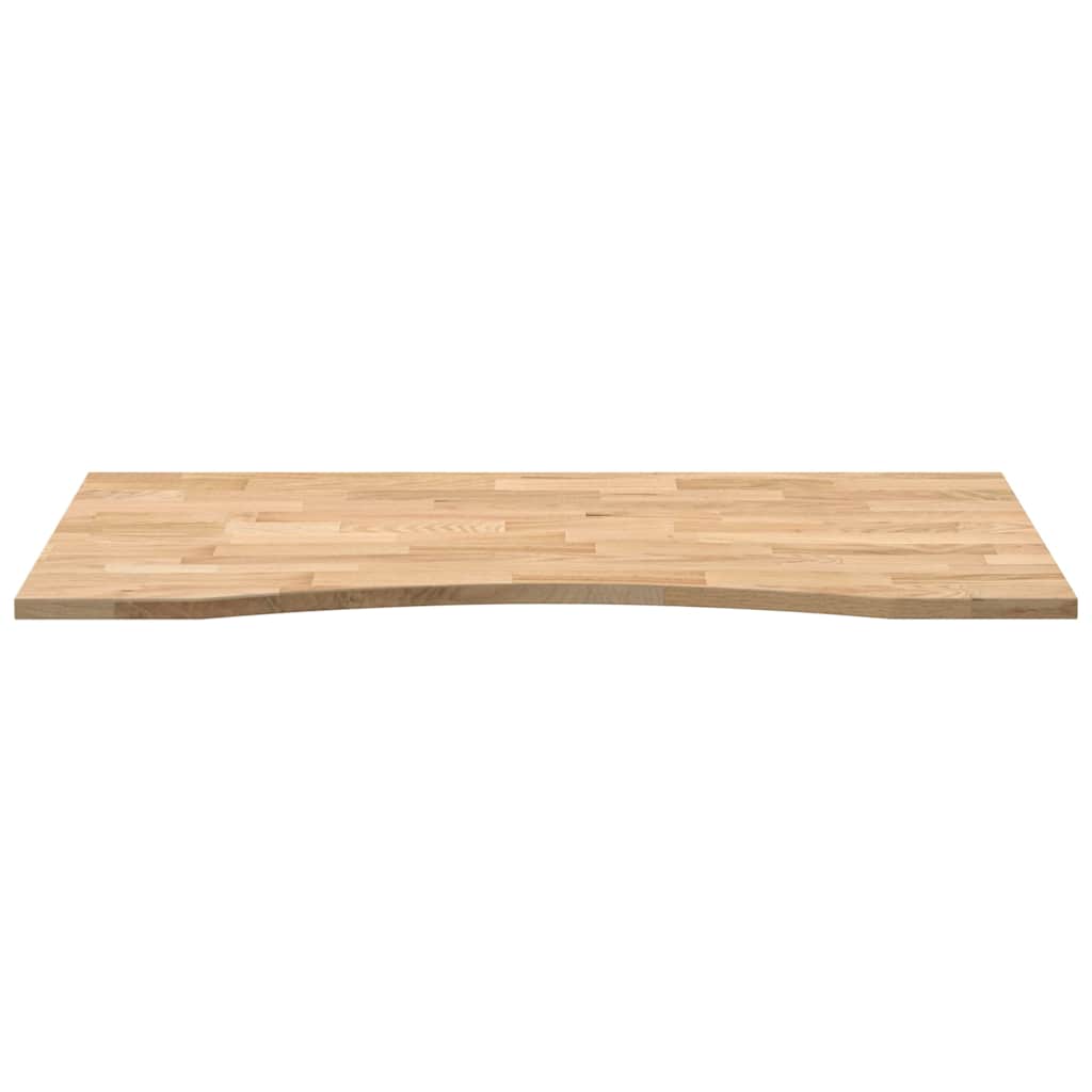 Solid Oak Rectangular Desktop 120x50x2.5 cm - Untreated Wood