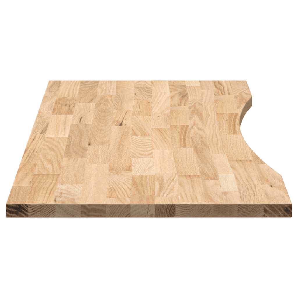 Solid Oak Rectangular Desktop 120x50x2.5 cm - Untreated Wood