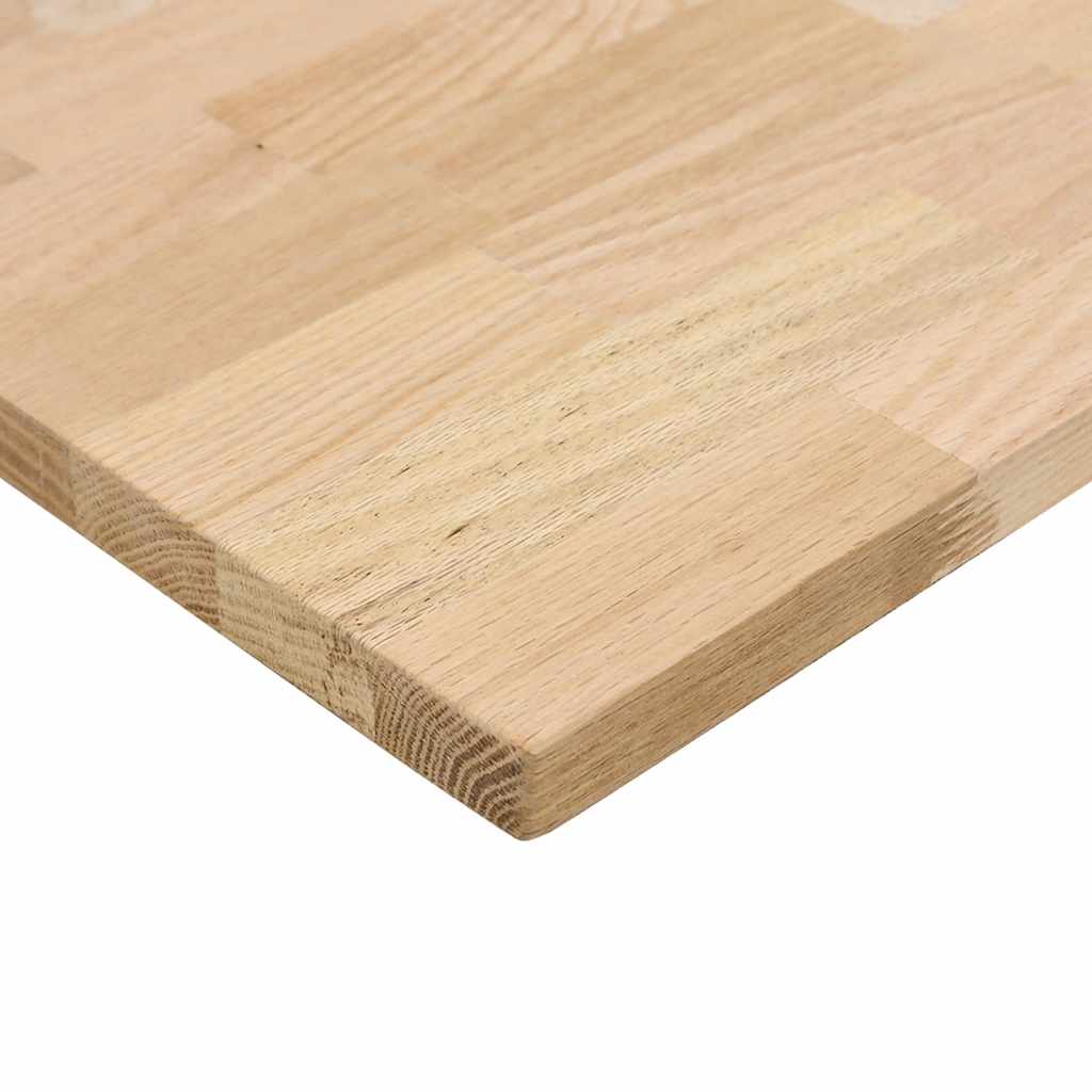 Solid Oak Rectangular Desktop 80x60x2.5 cm - Natural Finish