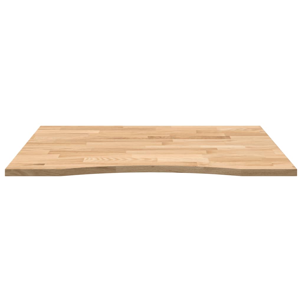 Solid Oak Rectangular Desktop 100x80x2.5 cm - Untreated Wood