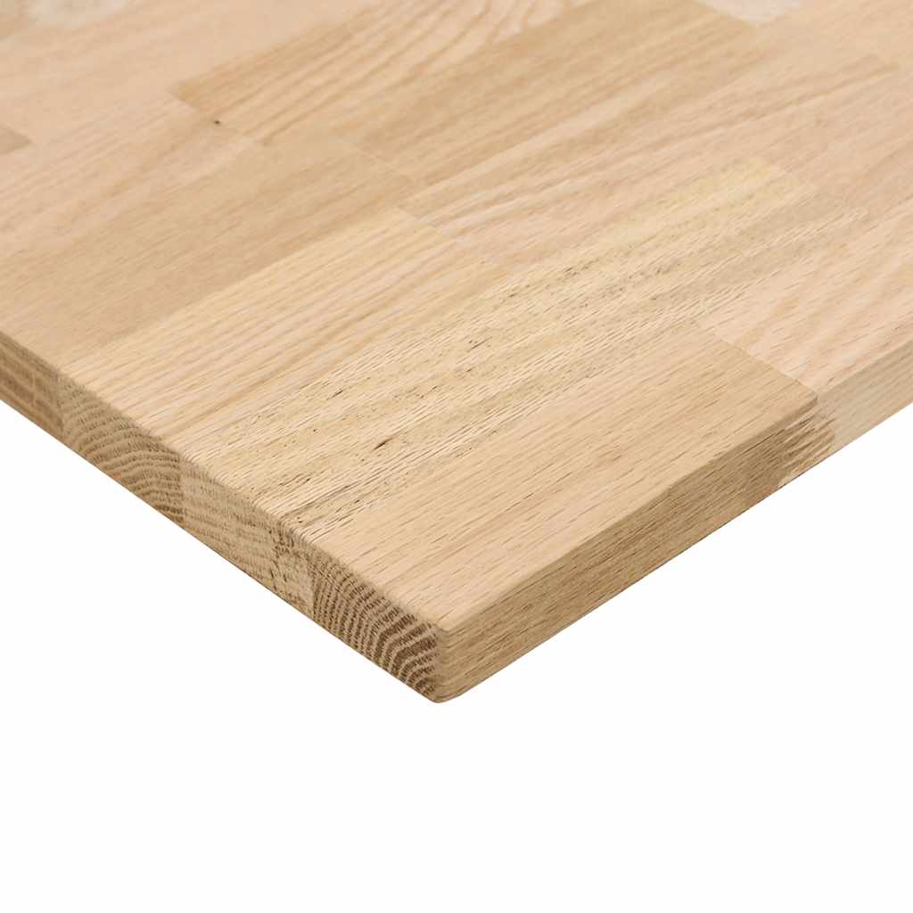 Solid Oak Rectangular Desktop 100x80x2.5 cm - Untreated Wood