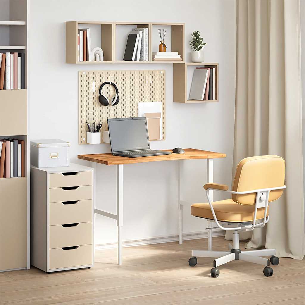 Solid Oak Rectangular Desktop, Light Brown 100x50x2.5 cm