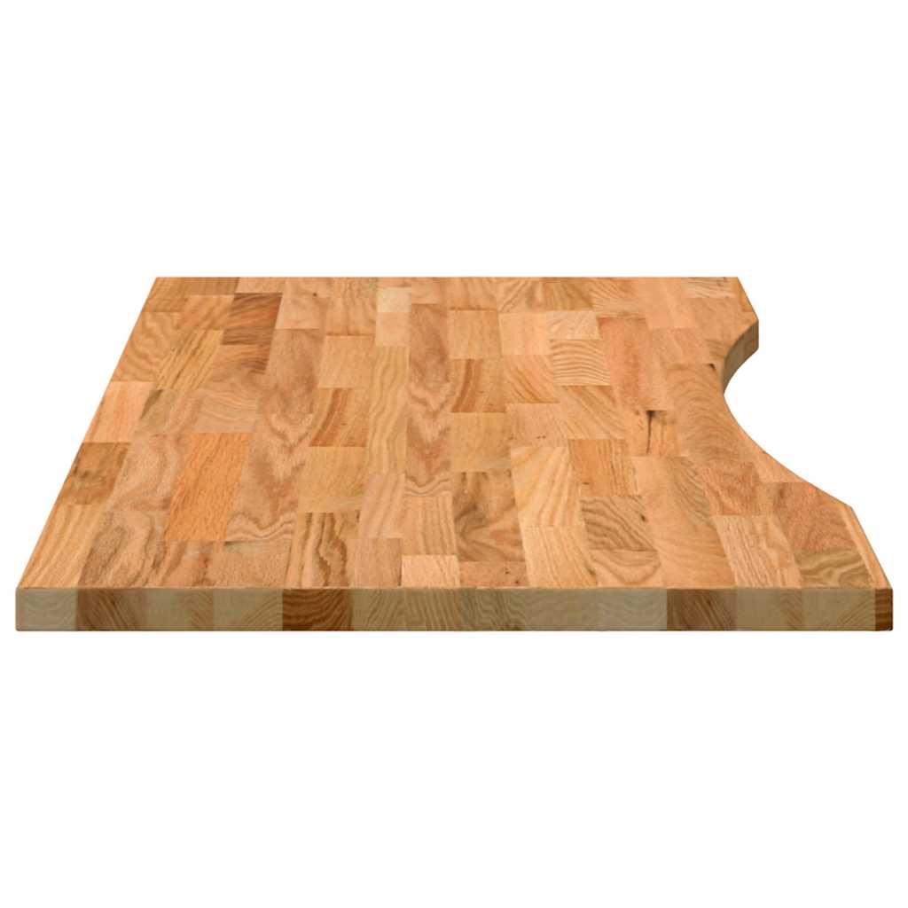 Solid Oak Rectangular Desktop, Light Brown 100x50x2.5 cm
