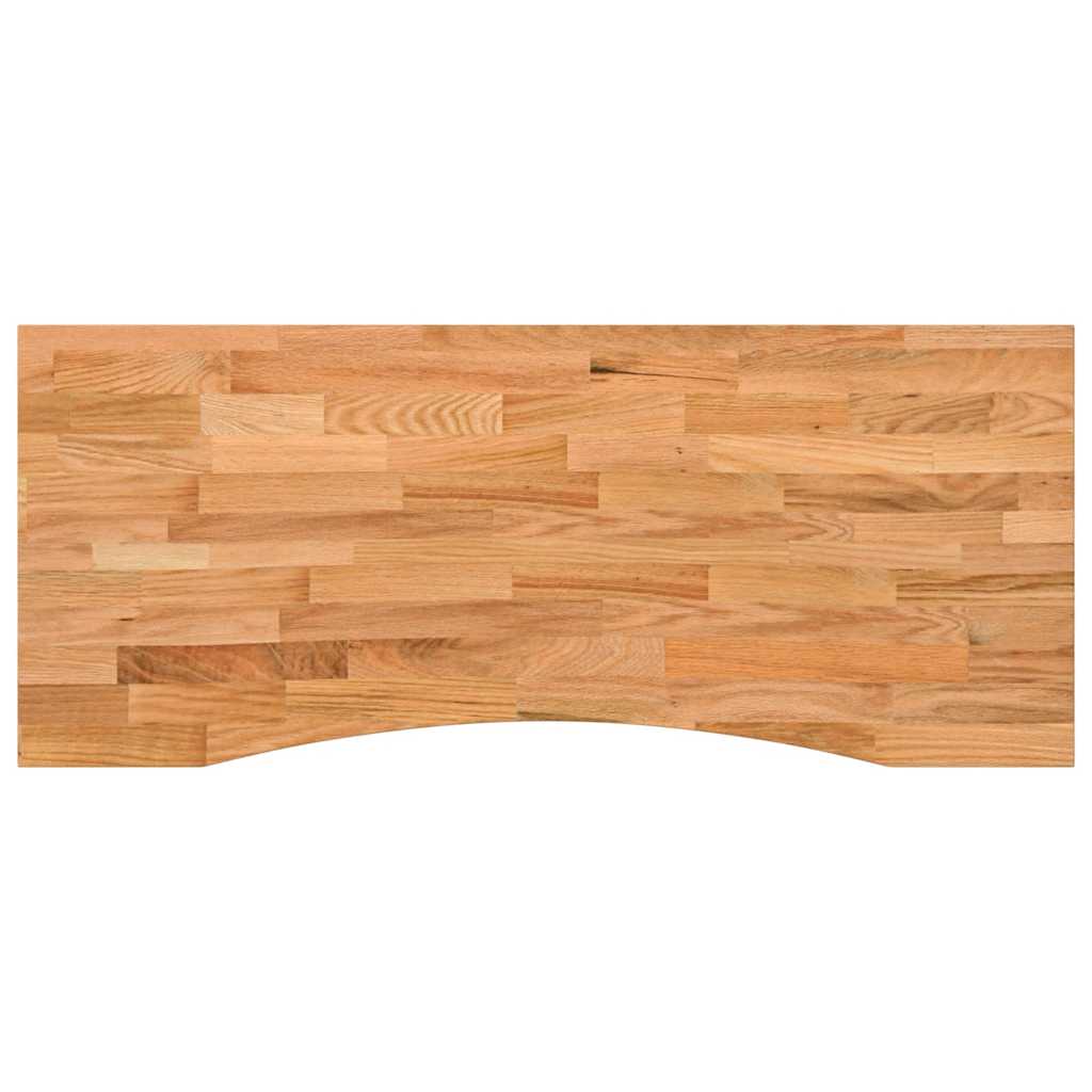 Solid Oak Desk Top 120x50x2.5 cm - Light Brown Rectangular