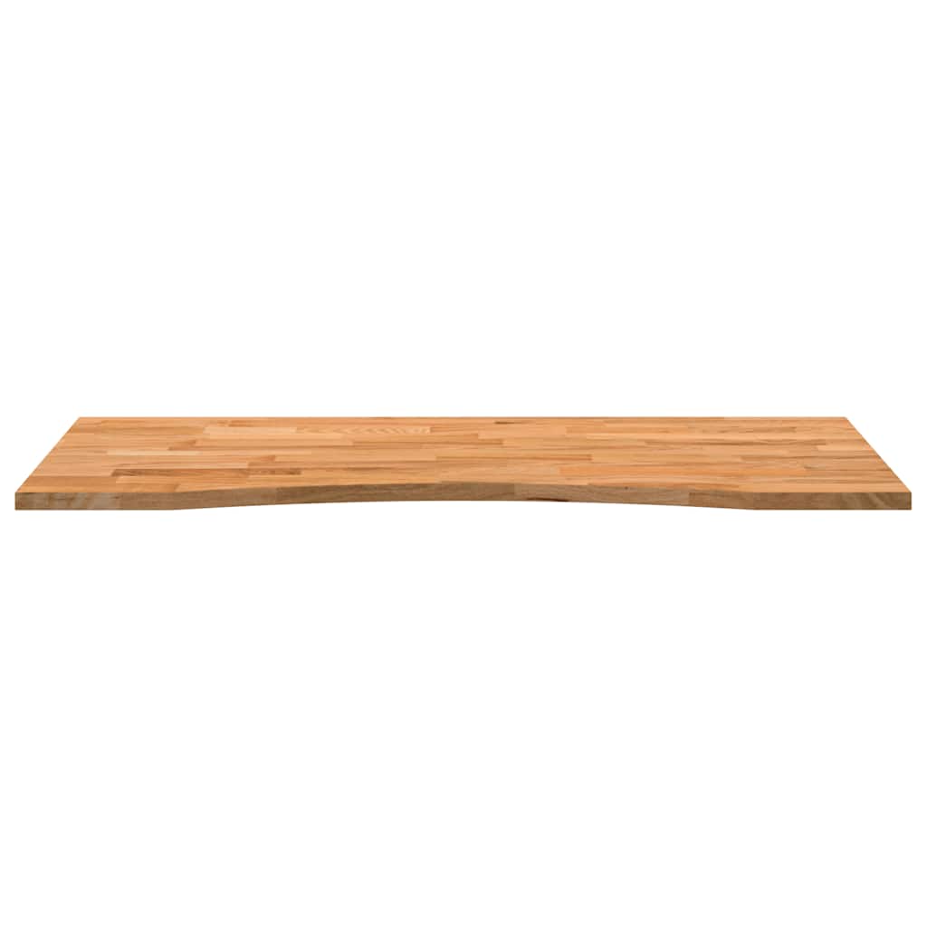 Solid Oak Desk Top 120x50x2.5 cm - Light Brown Rectangular