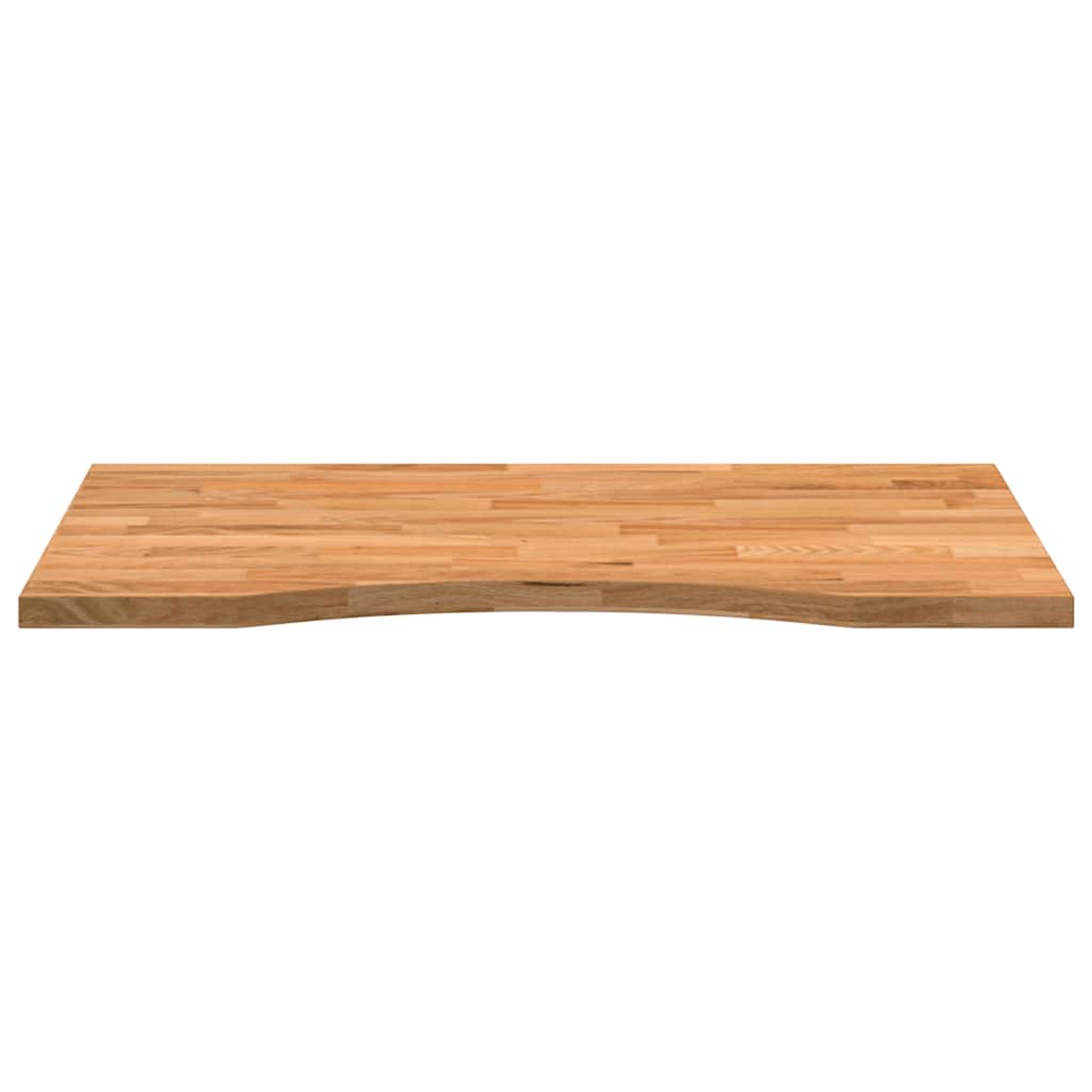 Solid Oak Rectangular Desk Top, Light Brown, 80x60x2.5 cm