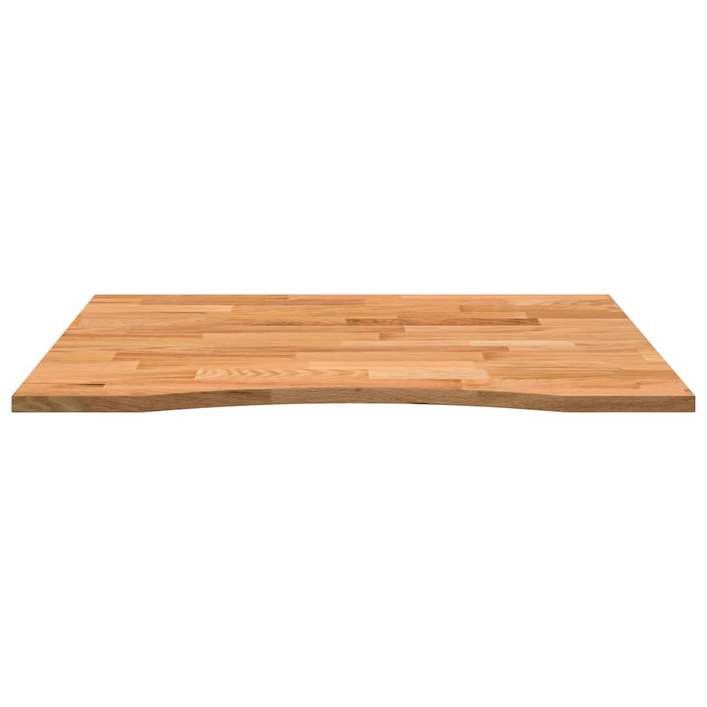 Desk Top Light Brown 100x80x2.5 cm Solid Wood Oak Rectangular