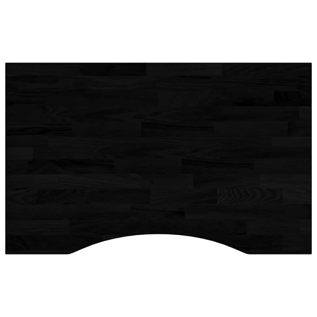 Solid Oak Desktop - Dark Brown, 80x50cm, Rectangular Design