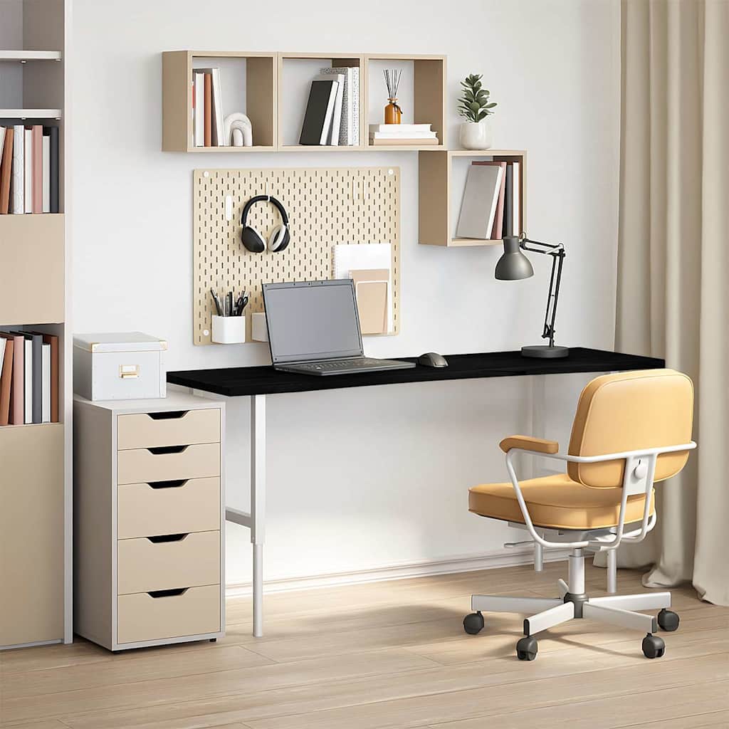 Solid Oak Dark Brown Desktop 160x50 cm – Durable & Elegant