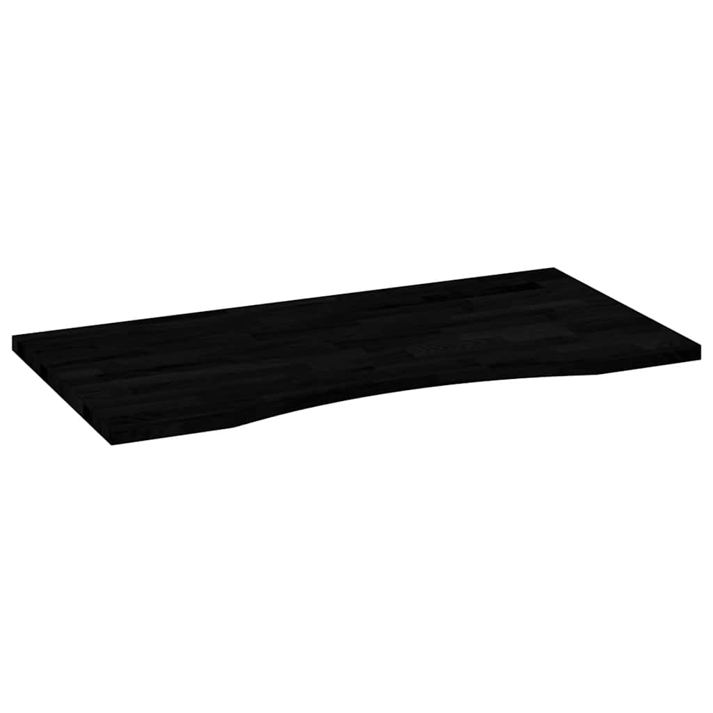 Solid Oak Dark Brown Desktop, 100x60x2.5 cm Rectangular