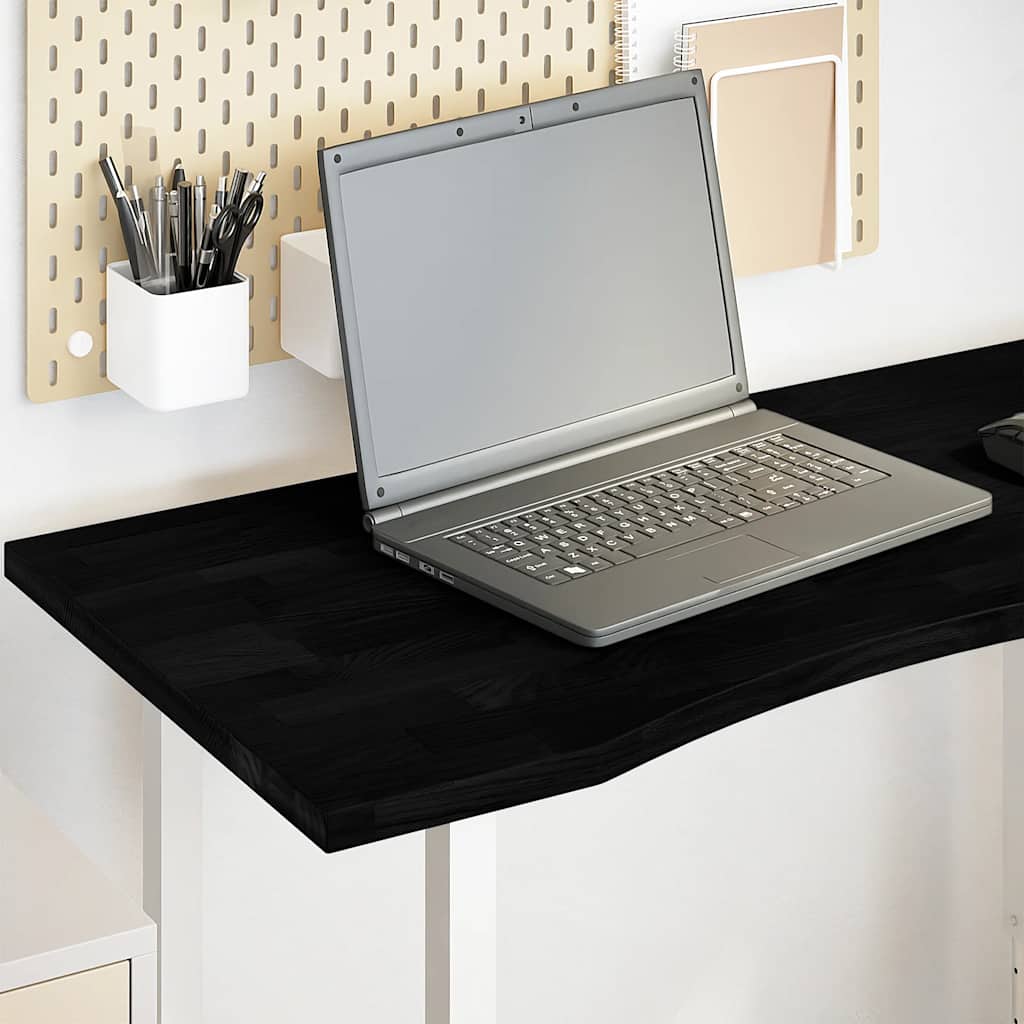 Solid Oak Dark Brown Desktop, 100x60x2.5 cm Rectangular
