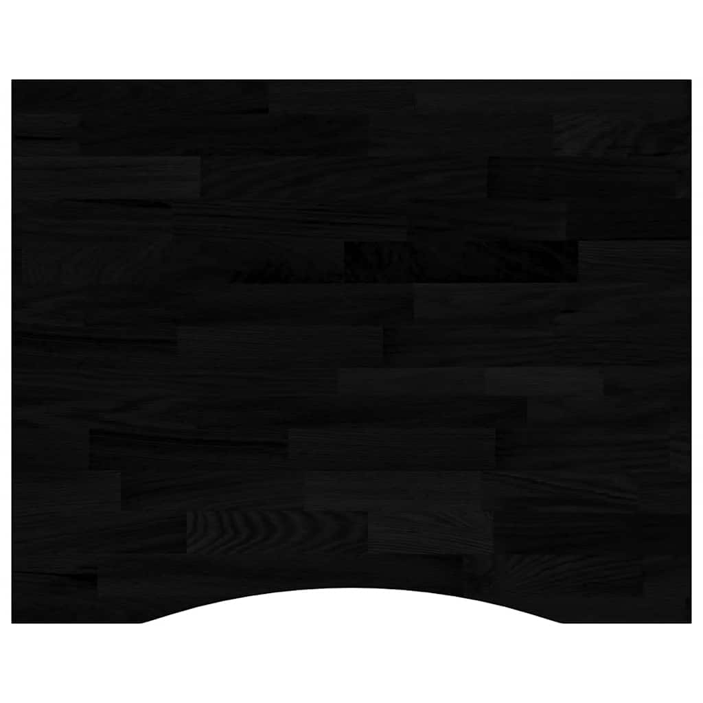 Solid Oak Desktop - Dark Brown 100x80x2.5 cm Rectangular Design