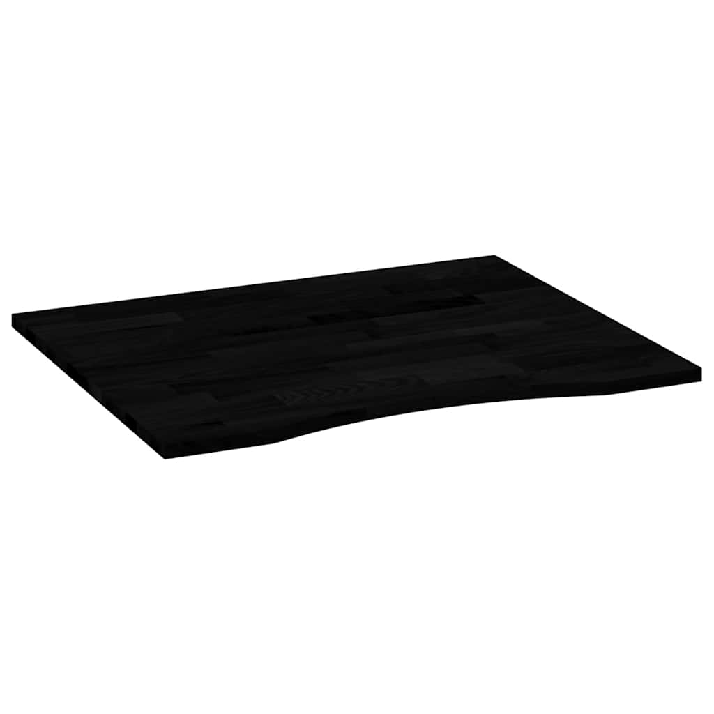 Solid Oak Desktop - Dark Brown 100x80x2.5 cm Rectangular Design