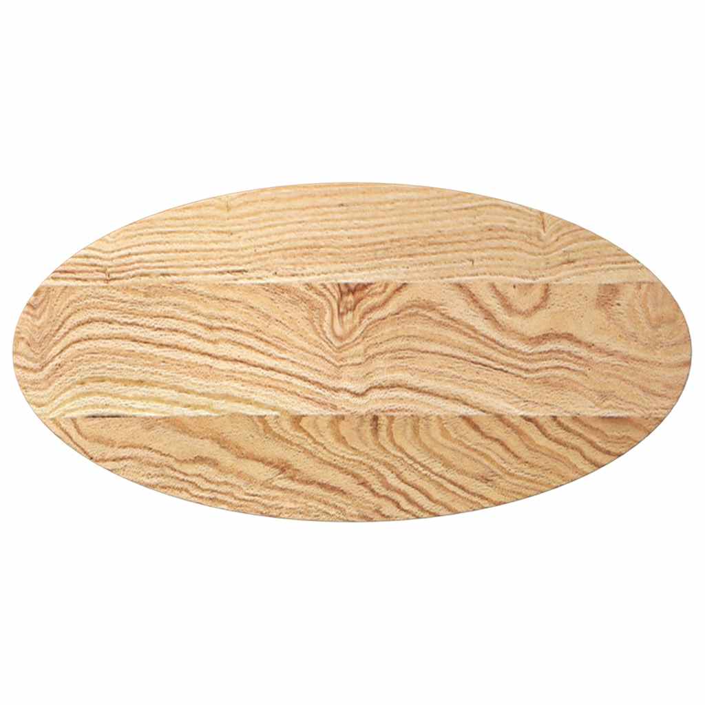Solid Oak Oval Table Top 80x40x2 cm - Elegant & Durable