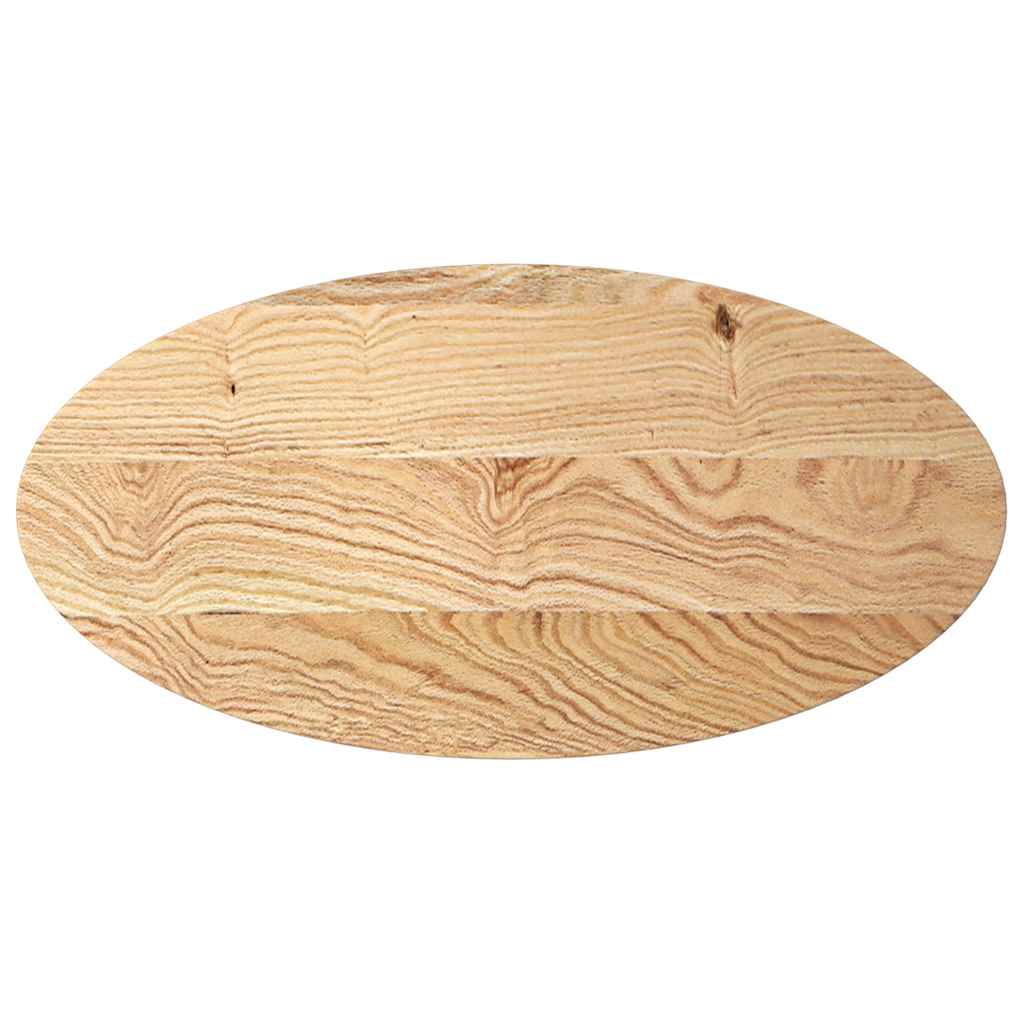 Solid Oak Oval Table Top 100x50x2 cm | Premium Wood Finish