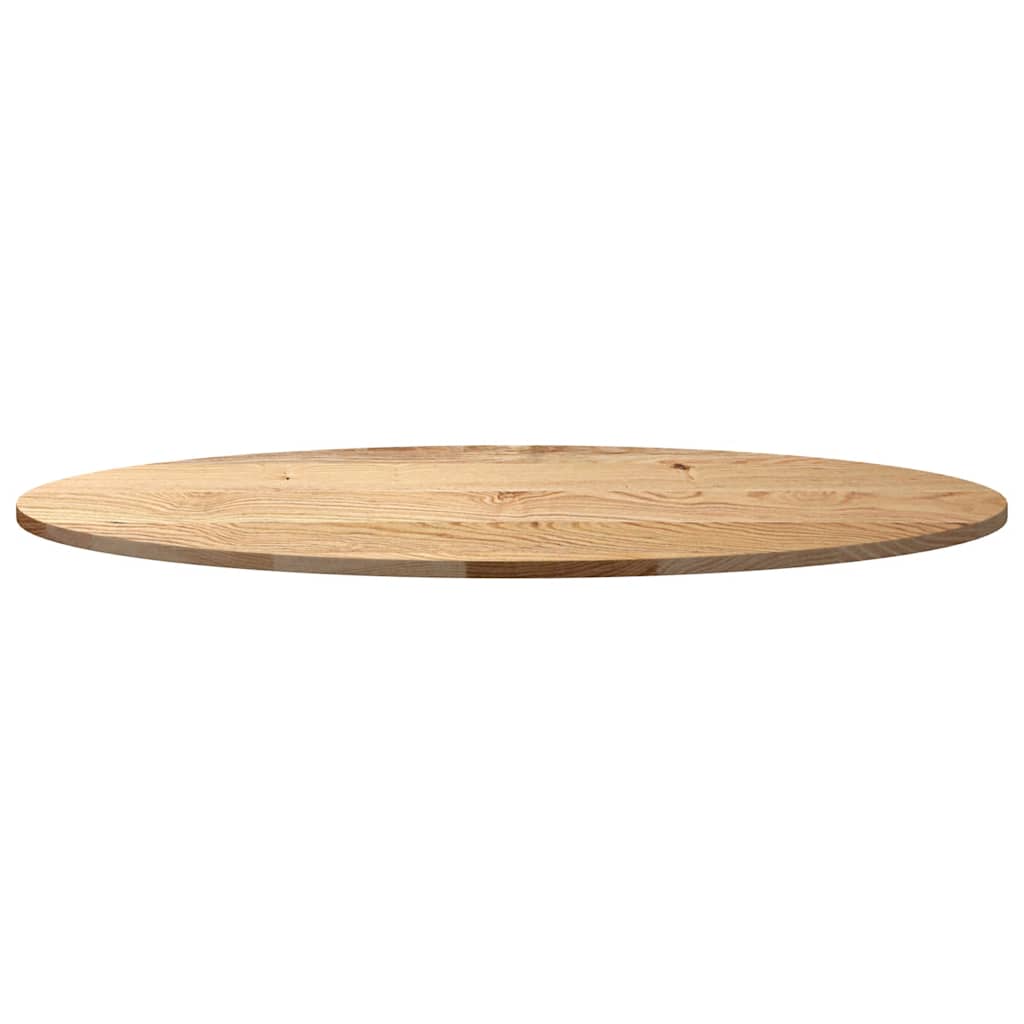 Solid Oak Oval Table Top 120x60x2 cm - Natural Wood Finish