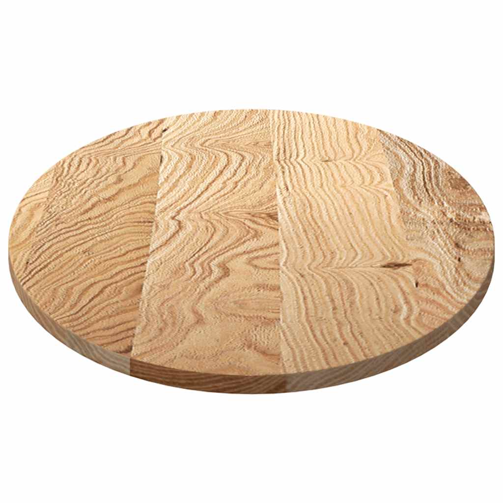 Solid Oak Oval Table Top 120x60x2 cm - Natural Wood Finish
