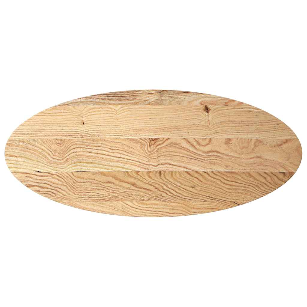 Oval Oak Solid Wood Table Top 140x60x2 cm - Elegant & Durable