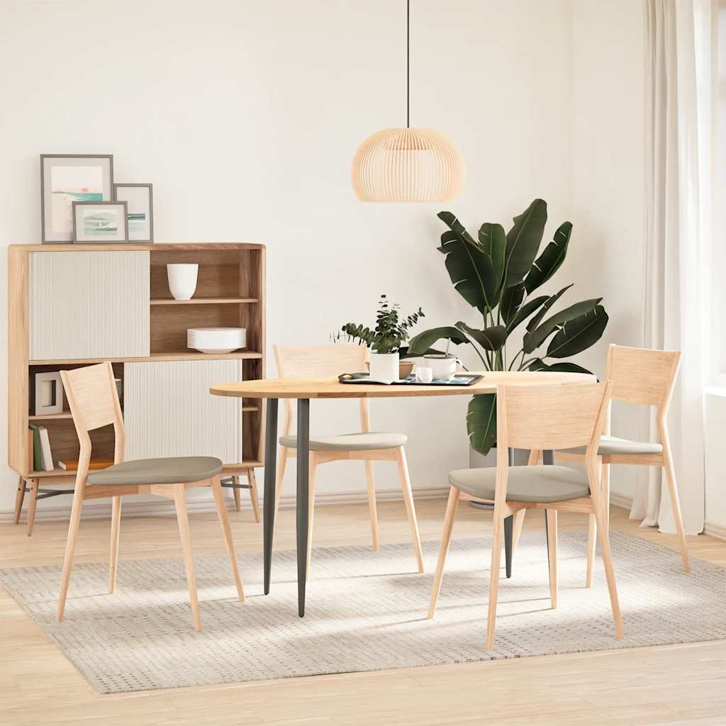 Oval Oak Solid Wood Table Top 140x60x2 cm - Elegant & Durable