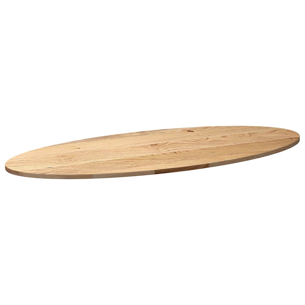 Oval Oak Solid Wood Table Top 140x60x2 cm - Elegant & Durable