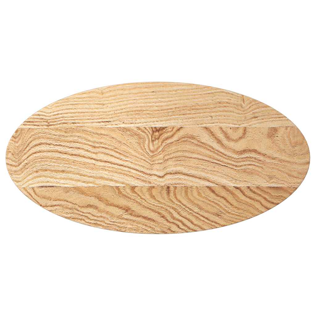 Solid Oak Oval Table Top - 80x40x4 cm