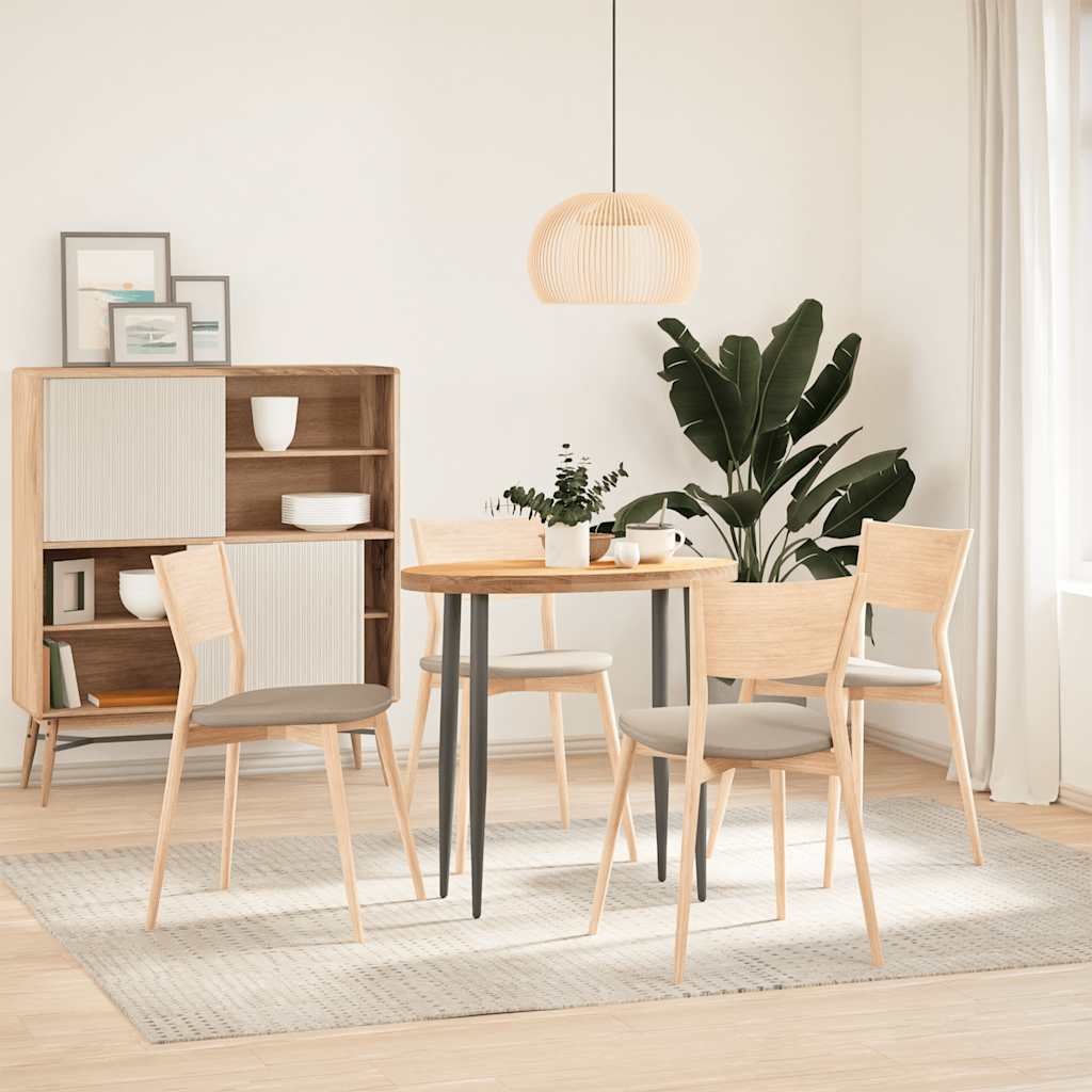 Solid Oak Oval Table Top - 80x40x4 cm