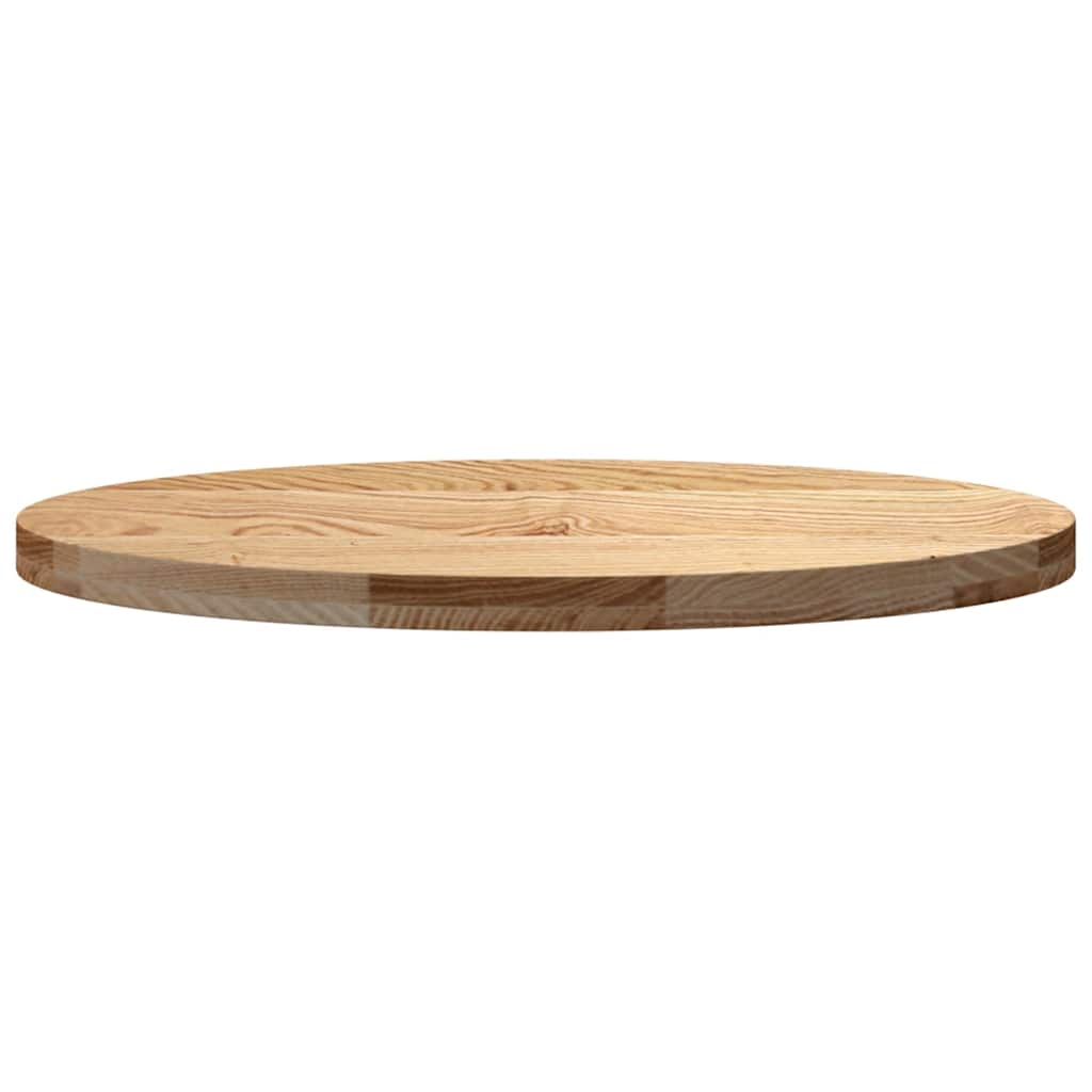 Solid Oak Oval Table Top - 80x40x4 cm