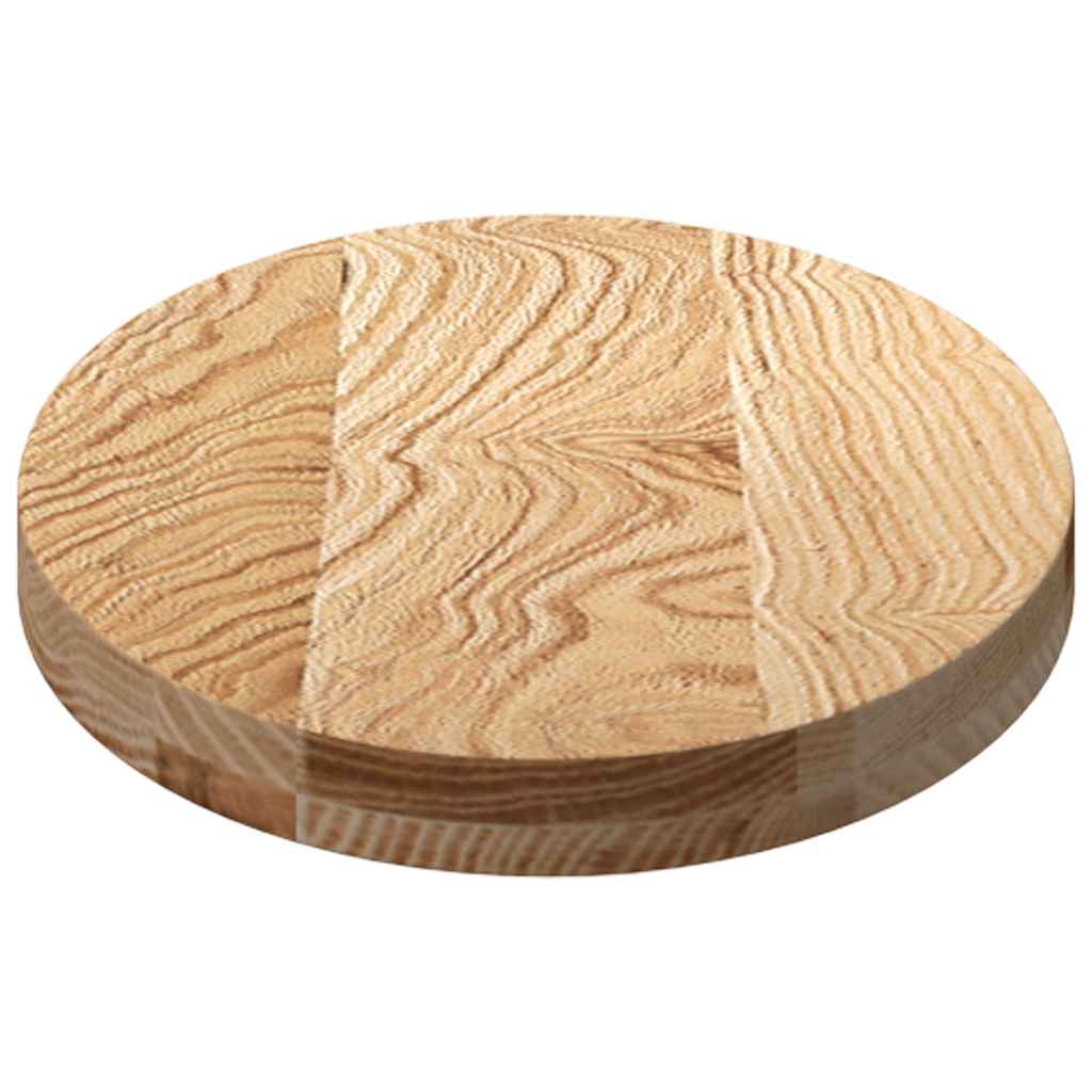 Solid Oak Oval Table Top - 80x40x4 cm