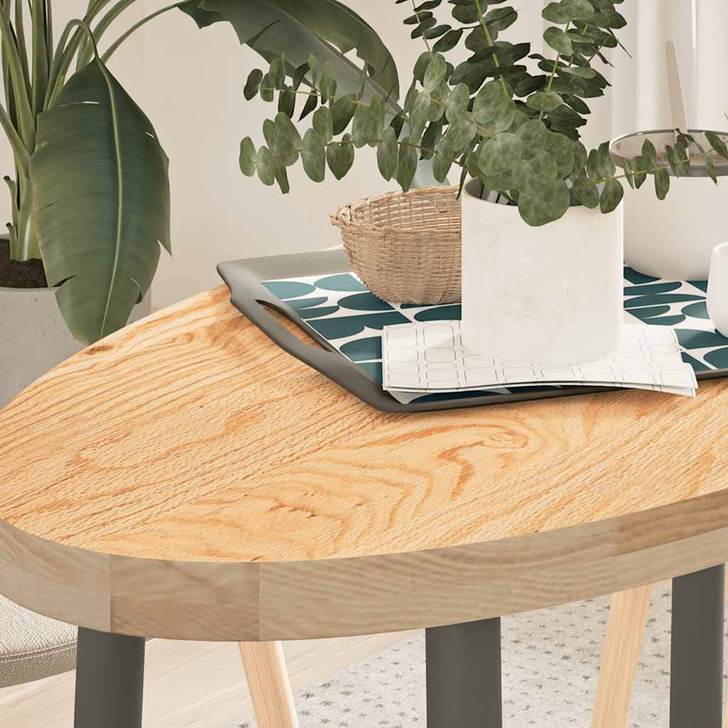 Solid Oak Oval Table Top - 100x50x4 cm